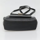 CELINE Shoulder Bag Leather Black Silver Auth 139444-9