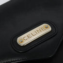 CELINE Shoulder Bag Leather Black Gold Auth 139445-14