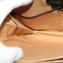 CELINE Shoulder Bag Leather Black Gold Auth 139445-19