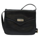 CELINE Shoulder Bag Leather Black Gold Auth 139445-2