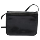 CELINE Shoulder Bag Leather Black Gold Auth 139445-3