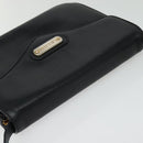 CELINE Shoulder Bag Leather Black Gold Auth 139445-6