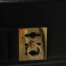 CELINE Hand Bag Leather Black Gold Auth 139446-15