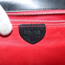 CELINE Hand Bag Leather Black Gold Auth 139446-17