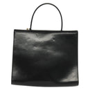CELINE Hand Bag Leather Black Gold Auth 139446-3