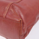 PRADA Hand Bag Leather Pink Silver Auth 139448-9