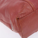 PRADA Hand Bag Leather Pink Silver Auth 139448-14