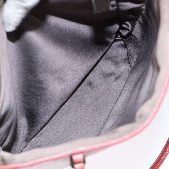 PRADA Hand Bag Leather Pink Silver Auth 139448