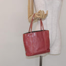 PRADA Hand Bag Leather Pink Silver Auth 139448-23