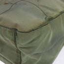 PRADA Shoulder Bag Nylon Green Silver Auth 139451-14