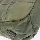 PRADA Shoulder Bag Nylon Green Silver Auth 139451-15