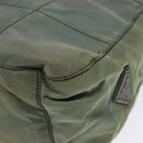 PRADA Shoulder Bag Nylon Green Silver Auth 139451-16