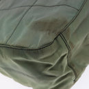 PRADA Shoulder Bag Nylon Green Silver Auth 139451-17
