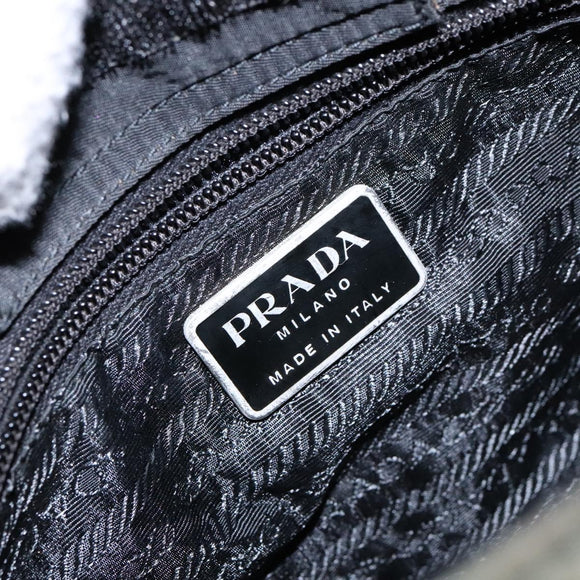 PRADA Shoulder Bag Nylon Green Silver Auth 139451