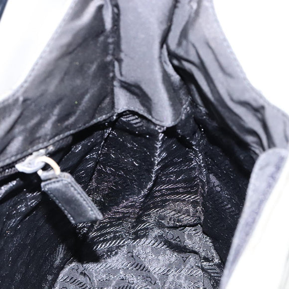 PRADA Shoulder Bag Nylon Green Silver Auth 139451