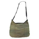 PRADA Shoulder Bag Nylon Green Silver Auth 139451-13