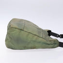 PRADA Shoulder Bag Nylon Green Silver Auth 139451-3