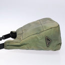 PRADA Shoulder Bag Nylon Green Silver Auth 139451-4