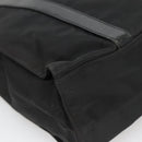 PRADA Tote Bag Nylon Black Silver Auth 139452-17