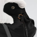 PRADA Tote Bag Nylon Black Silver Auth 139452-9