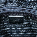 PRADA Tote Bag Nylon Black Silver Auth 139452-18