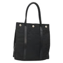 PRADA Tote Bag Nylon Black Silver Auth 139452-1