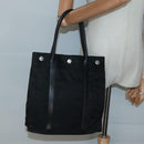 PRADA Tote Bag Nylon Black Silver Auth 139452-22