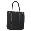 PRADA Tote Bag Nylon Black Silver Auth 139452-13