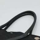 PRADA Tote Bag Nylon Black Silver Auth 139452-14
