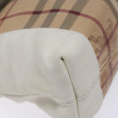 BURBERRY Nova Check Shoulder Bag PVC Beige Gold Auth 139453-14
