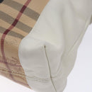 BURBERRY Nova Check Shoulder Bag PVC Beige Gold Auth 139453-15