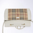 BURBERRY Nova Check Shoulder Bag PVC Beige Gold Auth 139453-17