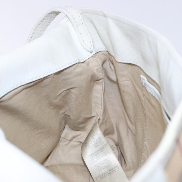 BURBERRY Nova Check Shoulder Bag PVC Beige Gold Auth 139453