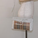 BURBERRY Nova Check Shoulder Bag PVC Beige Gold Auth 139453-22