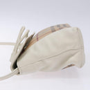 BURBERRY Nova Check Shoulder Bag PVC Beige Gold Auth 139453-4
