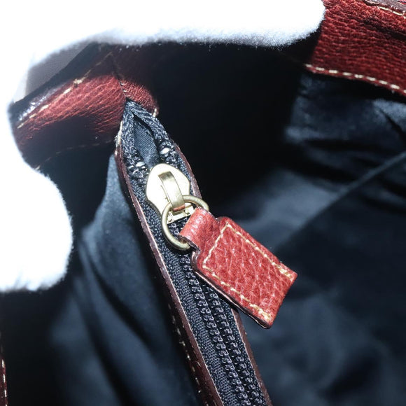 BURBERRY Nova Check Blue Label Tote Bag Canvas Beige Gold Auth 139454