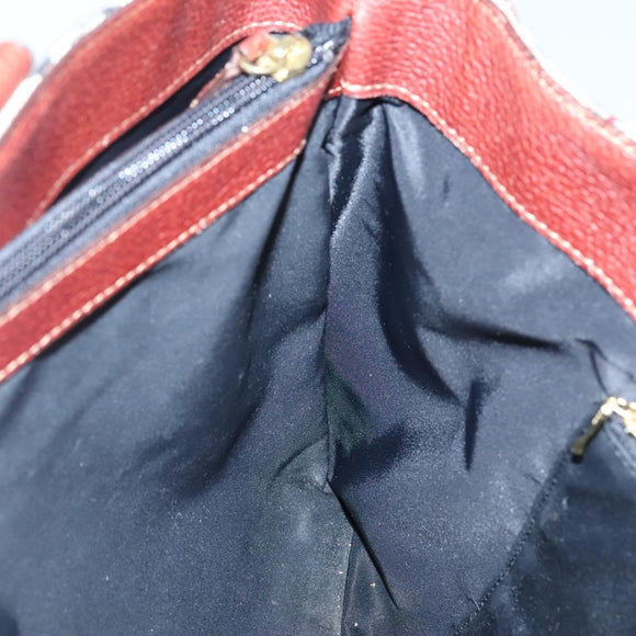 BURBERRY Nova Check Blue Label Tote Bag Canvas Beige Gold Auth 139454