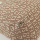 FENDI Zucchino Canvas Hand Bag Pink Gold Auth 139455-10