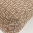 FENDI Zucchino Canvas Hand Bag Pink Gold Auth 139455-13
