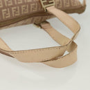 FENDI Zucchino Canvas Hand Bag Pink Gold Auth 139455-7