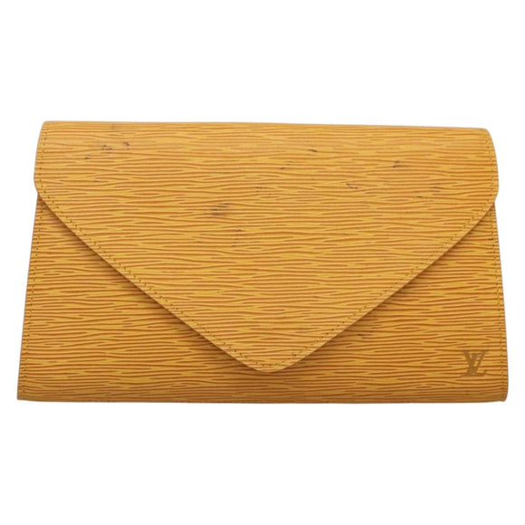 LOUIS VUITTON Epi Art Deco Clutch Bag Yellow M52639 LV Auth 139466