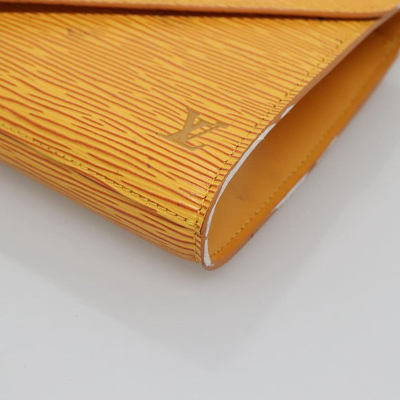 LOUIS VUITTON Epi Art Deco Clutch Bag Yellow M52639 LV Auth 139466