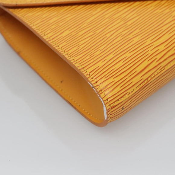 LOUIS VUITTON Epi Art Deco Clutch Bag Yellow M52639 LV Auth 139466