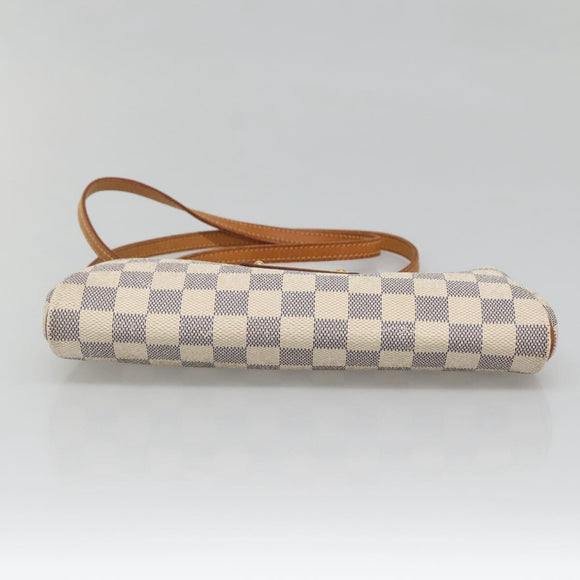 LOUIS VUITTON Damier Azur Eva Shoulder Bag 2way N55214 LV Auth 139468