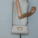 LOUIS VUITTON Damier Azur Eva Shoulder Bag 2way N55214 LV Auth 139468-22
