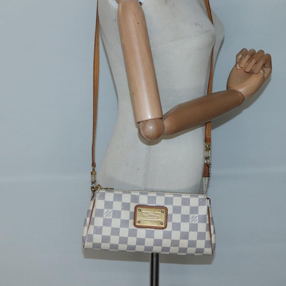 LOUIS VUITTON Damier Azur Eva Shoulder Bag 2way N55214 LV Auth 139468