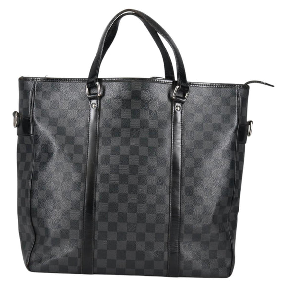 LOUIS VUITTON Damier Graphite Tadao Shoulder Bag 2way N51192 LV Auth 139469