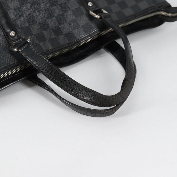 LOUIS VUITTON Damier Graphite Tadao Shoulder Bag 2way N51192 LV Auth 139469