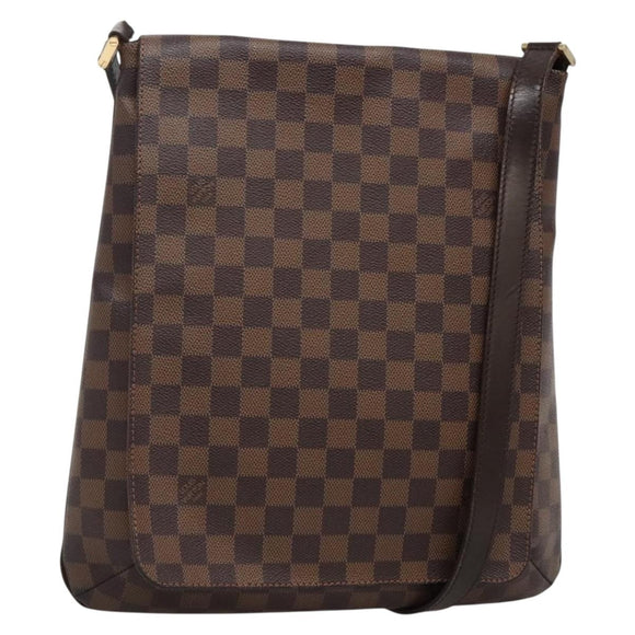 LOUIS VUITTON Damier Ebene Musette Shoulder Bag N51302 LV Auth 139470