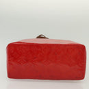 LOUIS VUITTON Monogram Vernis Reade MM Hand Bag Red Rouge M91086 LV Auth 139473-6